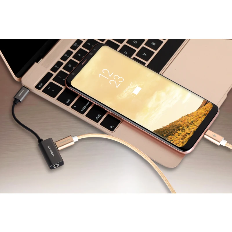 Momax HT1 elite USB C adapter (USB to 3.5mm headphone jack) Clear sound quality Plug and play Alloy interface Connecting line | Мобильные