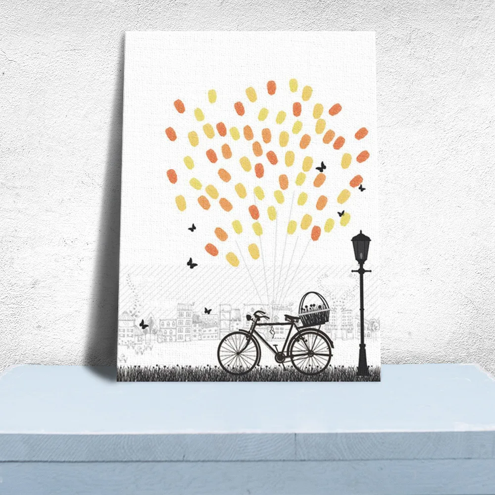 Креативный ретро-велосипед DIY с граффити на палец для вечеринки в честь Дня