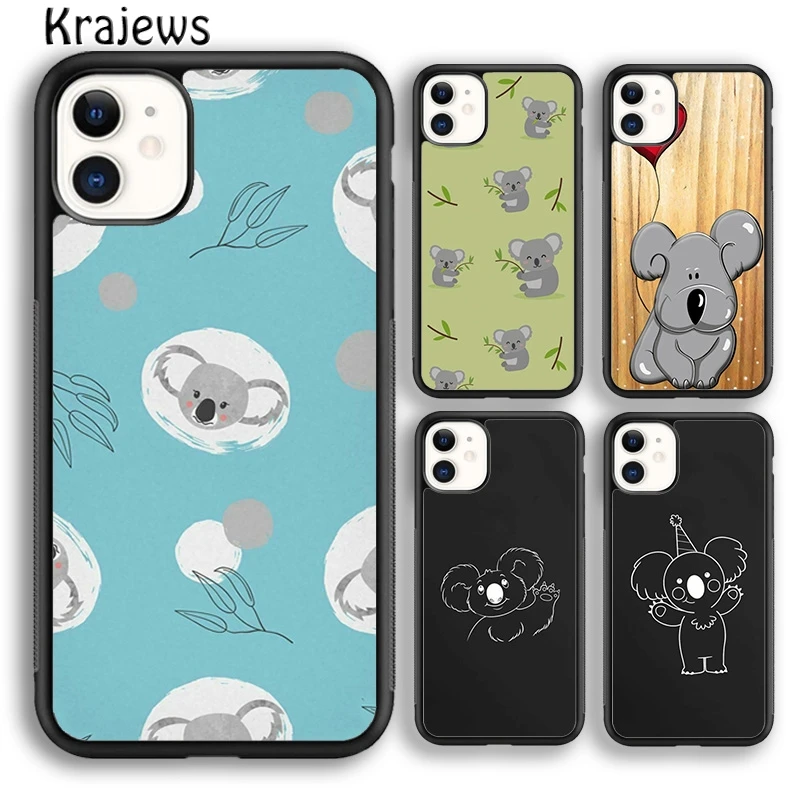 Красивый мультяшный чехол krajew Koala из ТПУ для телефона iPhone 5s 6s 7 8 plus X XR XS 11 12 13 pro max