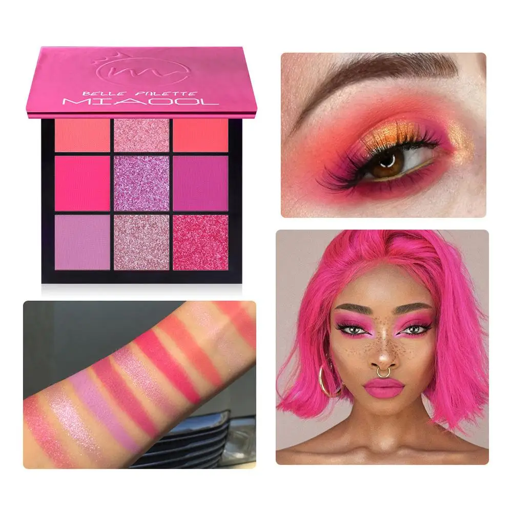 9 цветов флуоресцентные оранжевые Красные Тени для век симфония звезды тени глаз