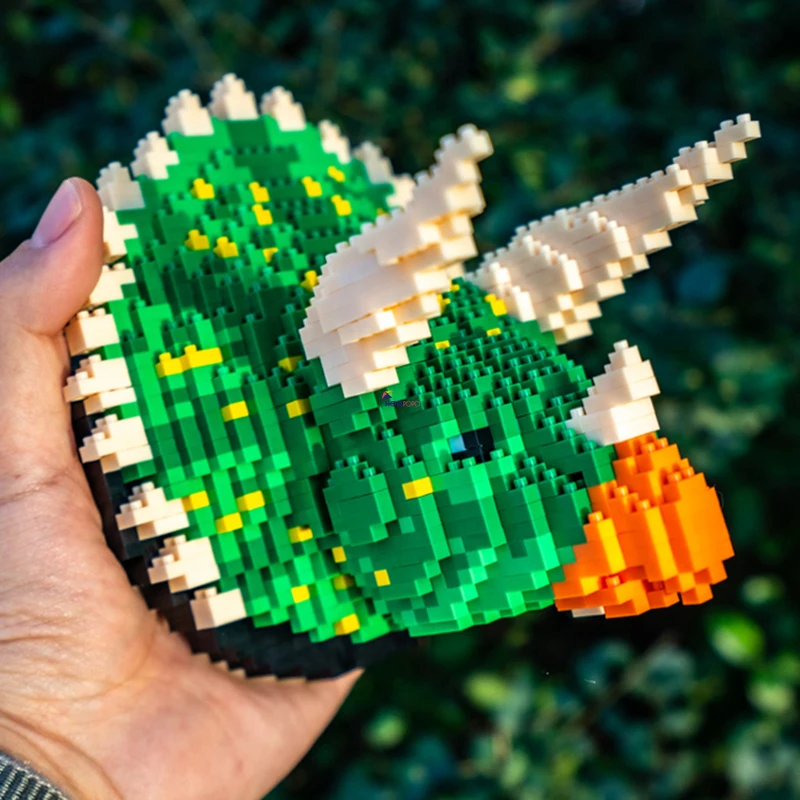 

SC 9003-5 динозавр Трицератопс животное Монстр голова 3D модель Сделай Сам мини алмазные блоки кирпичи игрушка для детей без коробки