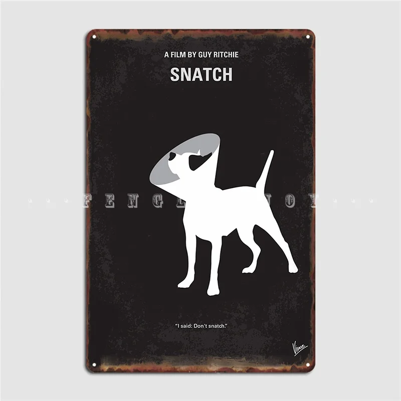 

Snatch Minimal Movie Poster Poster Metal Plaque Poster Customize Plaques Cinema Wall Pub Tin Sign Posters