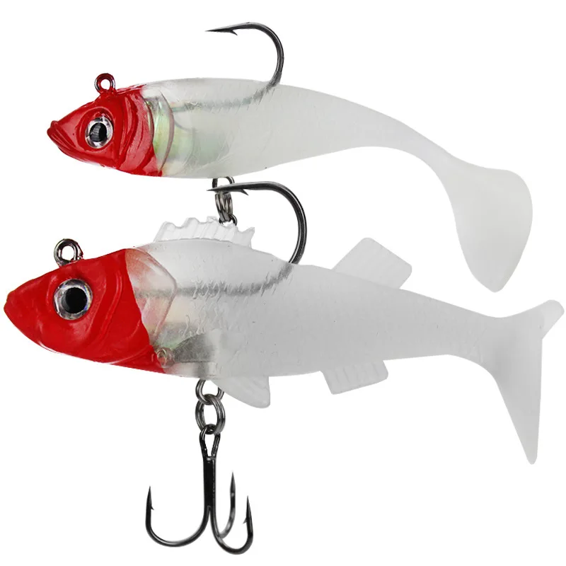 

2020NEW fishing lure fake bait lead fish red head white body 3D eye bait gear swimbait minnow eyes for crankbait trolling tackle