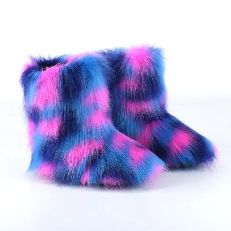 

Fur Boots Winter Shoes Women Snow Boots With Headband Deluxe Fur Winter Boots For Women High Boots Fur Shoes New Style