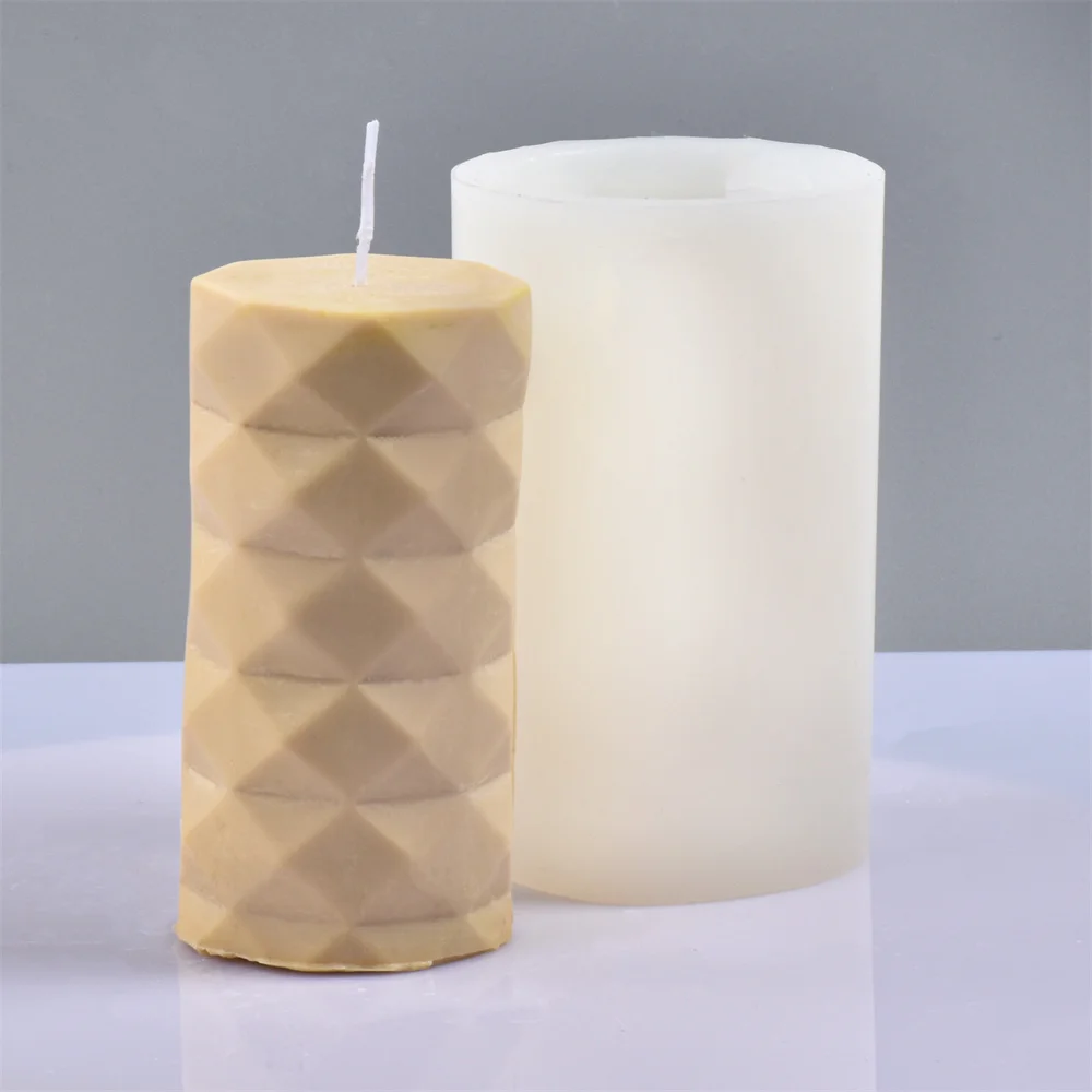 Креативная форма в виде шерстяного цилиндра для свечей силиконовая волна