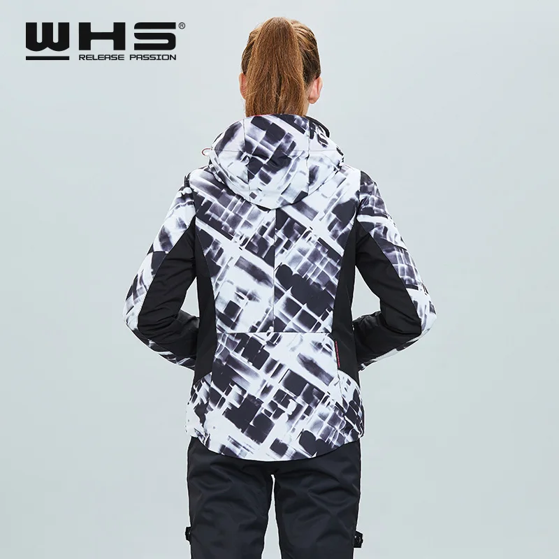 WHS новые женские лыжные куртки зимняя уличная теплая зимняя куртка пальто Женская водонепроницаемая зимняя куртка женская дышащая спортивная одежда