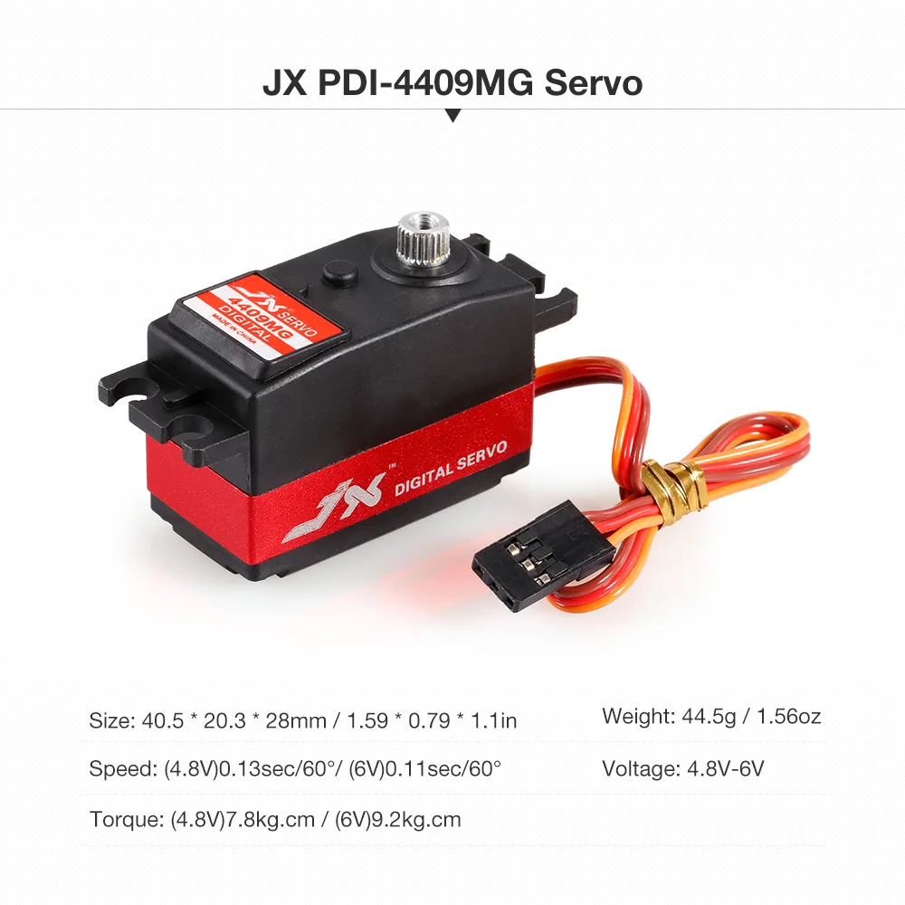JX PDI 4409MG 9 2 кг Цифровой Металлический сервопривод алюминиевый чехол для 1/8 1/10 RC