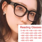 Прозрачная оправа для очков для компьютера, женские очки для чтения с заклепками, квадратные очки, блокирующие оптические очки, очки от 0 до + 6,0