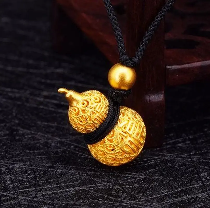 Традиционная филигранская подвеска в виде тыквы старинное позолоченное