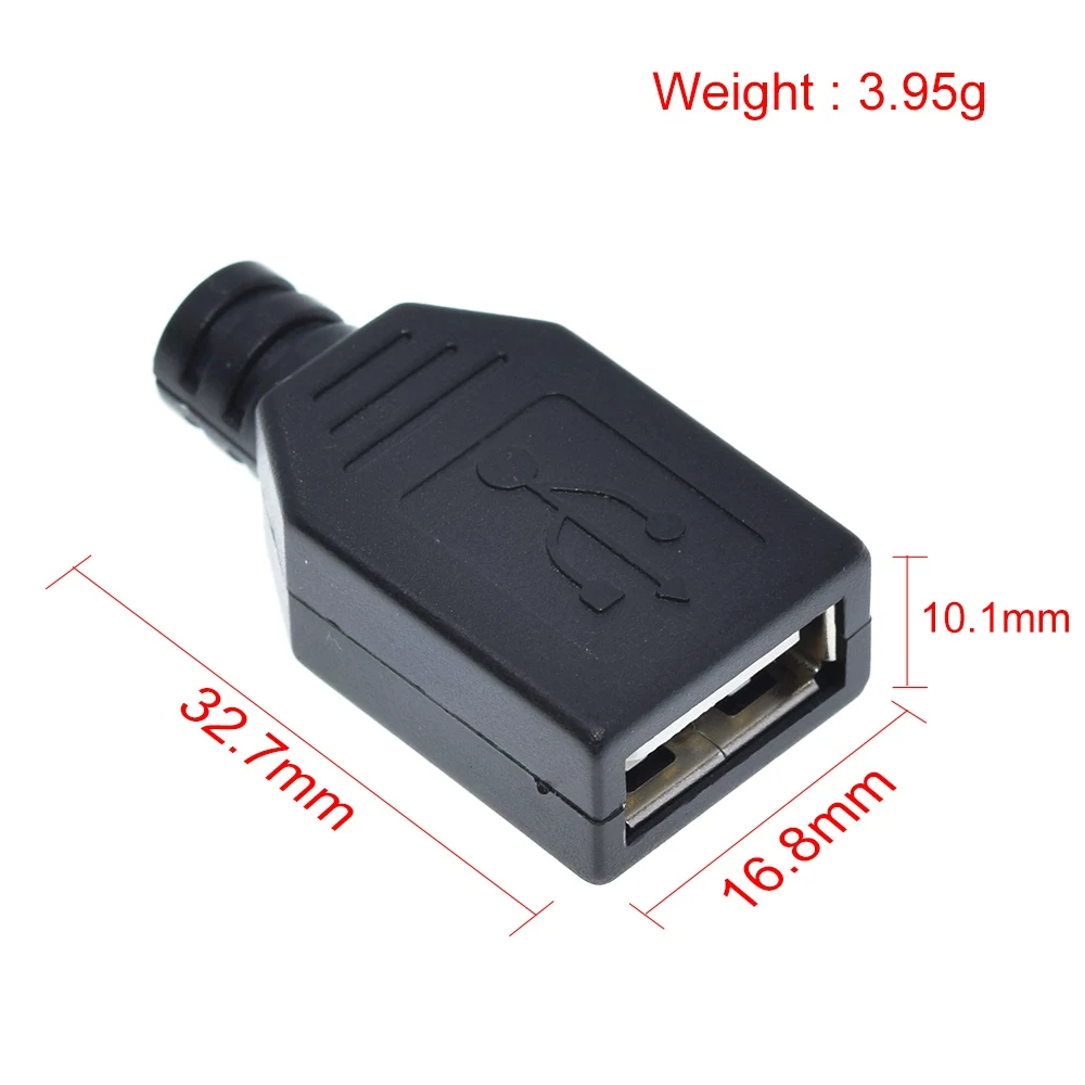 5 Тип набора A входящий штекер USB 4-контактный разъем + tyрe Разъем 4 Pin с черной