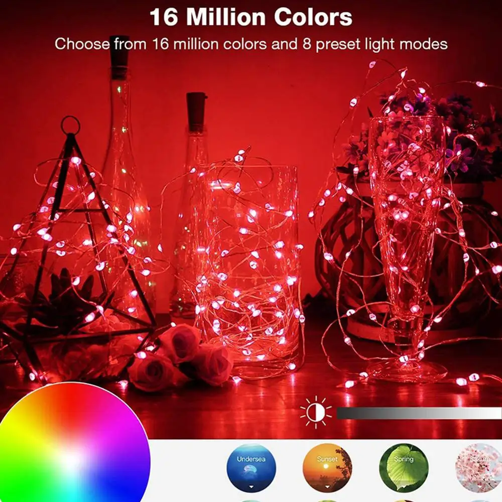 

Smart Bluetooth Decoration Lights USB LED Light String Personalized String Lights App Remote Control Lights Xmas Night Light
