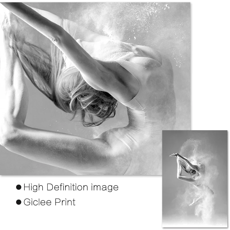 Современные настенные художественные картины на холсте черно белые балетные для