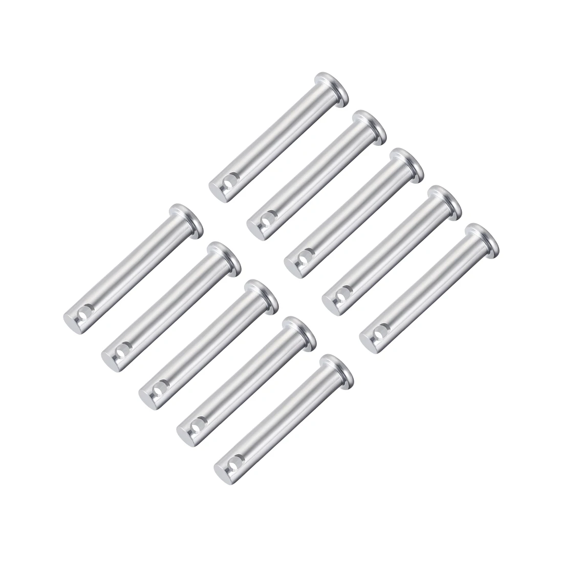 

uxcell Single Hole Clevis Pins,8mm x 45mm Flat Head Zinc-Plating Steel 10 Pcs
