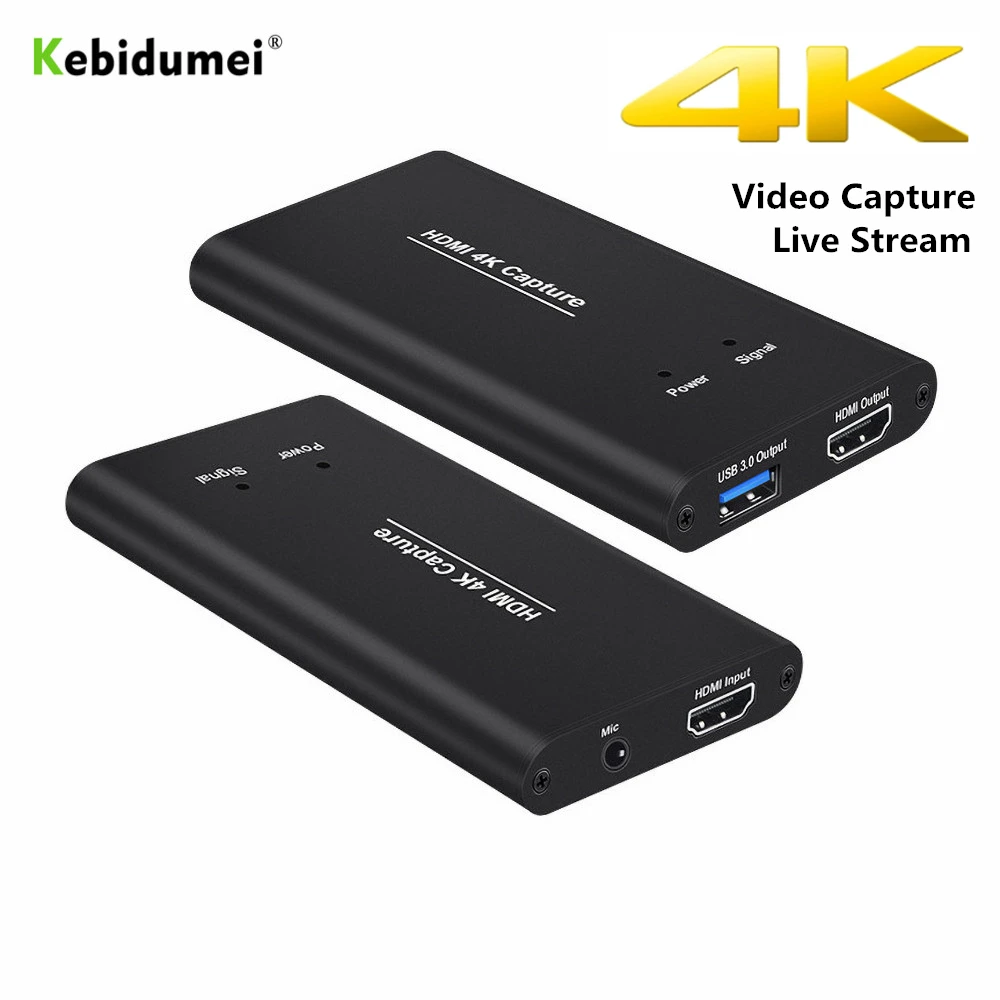 4K @ 60 Гц 1080P HD USB3.0 видеозахват HDMI-совместимая с USB карта видеозахвата донгл для игр