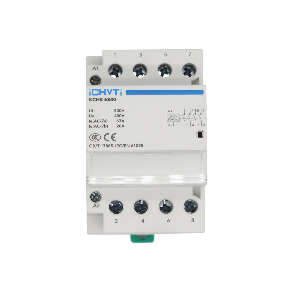 Бытовой модульный контактор ICHYTI 4P 25 А 220 В 24 400 ~ 50/60 Гц Din-рейка 4NO 2NO 2NC 4NC для