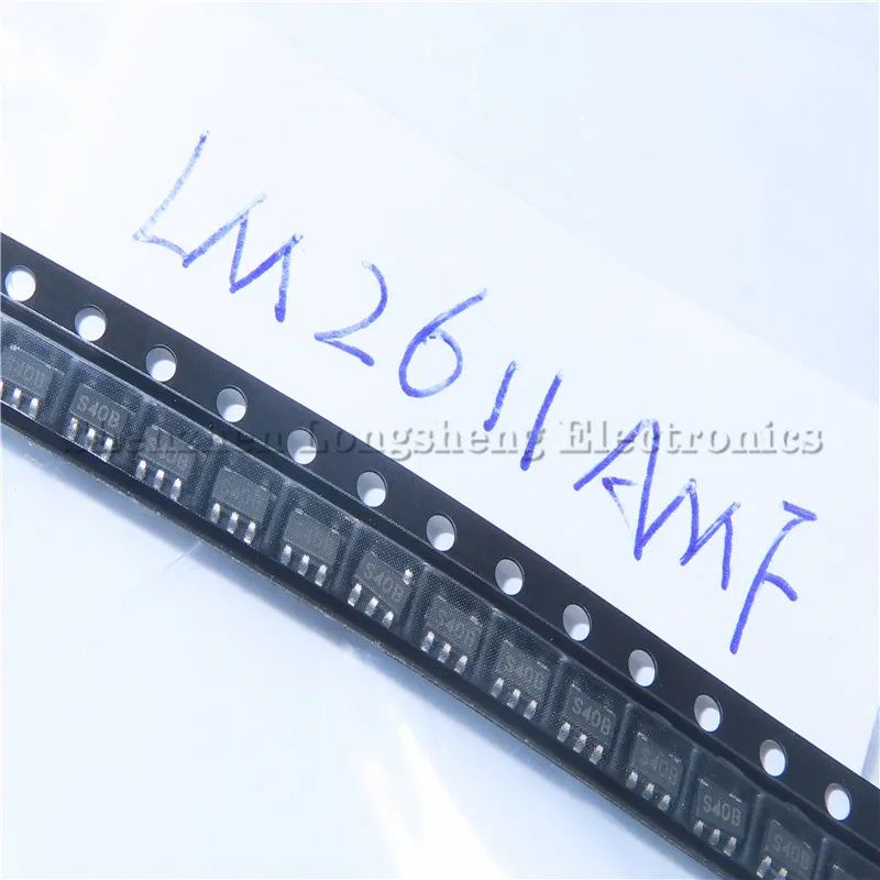 Шелковый экран: чип регулятора S40A, 50 шт./лот LM2611AMF LM2611 LM2611AMFX SOT-23-5
