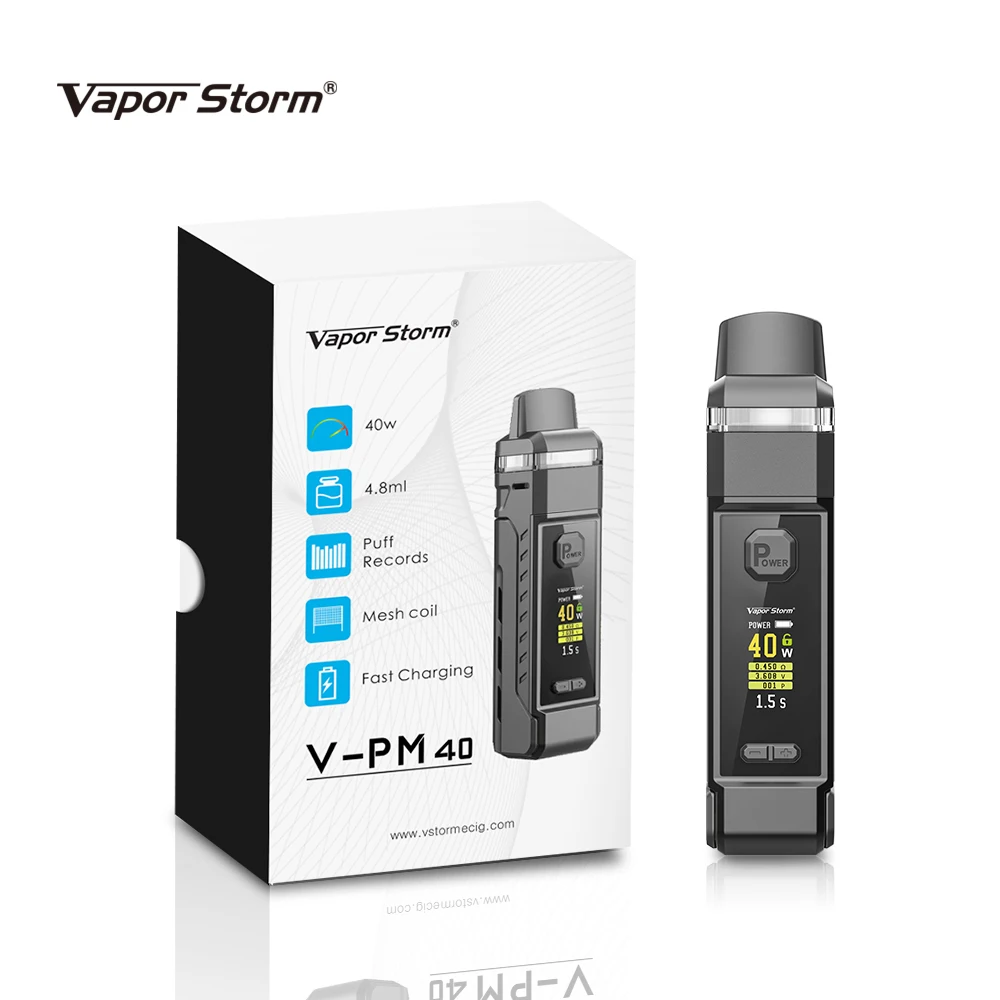 Новый картридж Vapor Storm V-PM Pod 4 8 мл двойная катушка 0 3-ом открытая система вейп