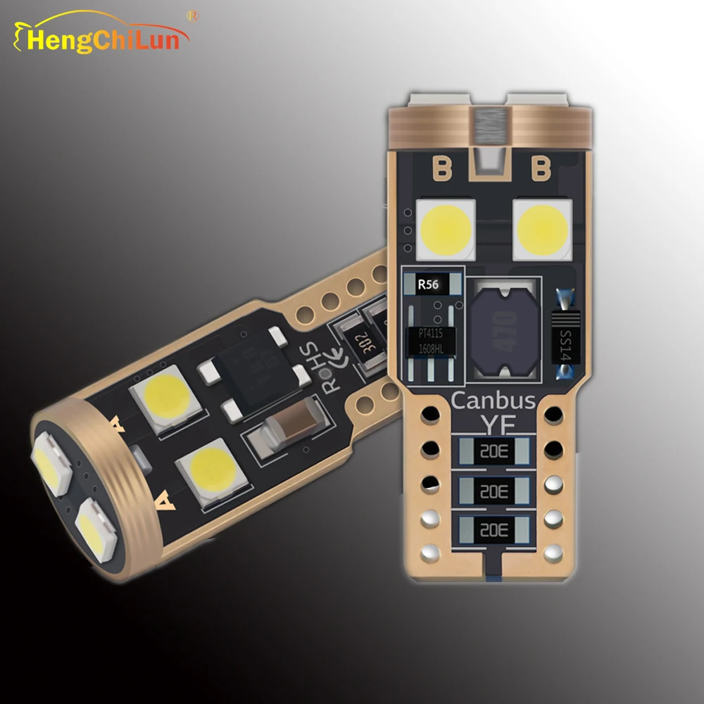 2 шт. Белый T10 W5W 3030 6SMD без ошибок светодиодный лампы автомобильные супер яркие для