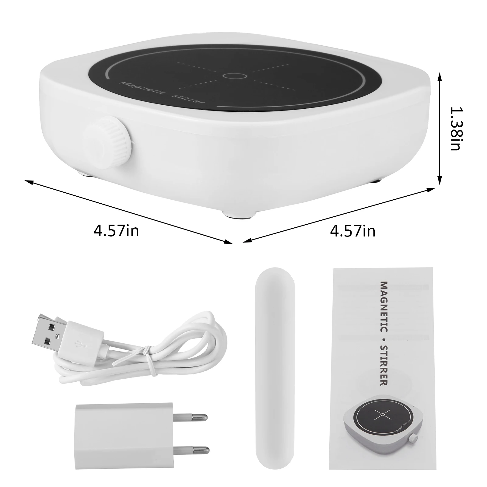 

Magnetic Stirrer Stainless Steel Magnetic Mixer With Stir Bar (No Heating) Max Stirring Capacity: 2000ml