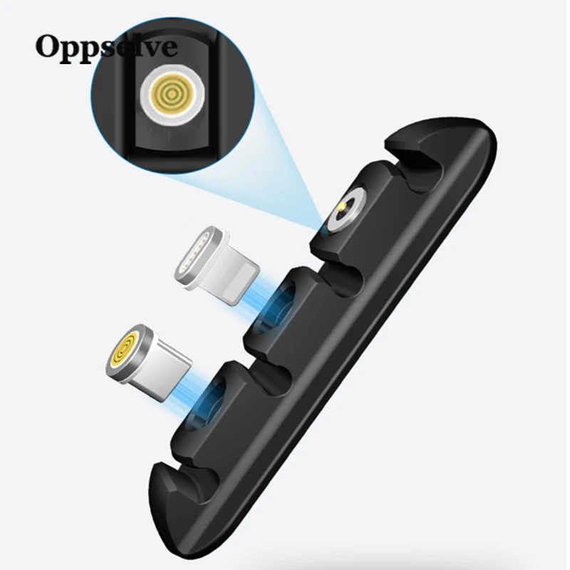 

Oppselve Silicone Cable Organizer Magnetic Cable Plug Case Portable Storage Box Winder Flexible Cable Wire Management Clips