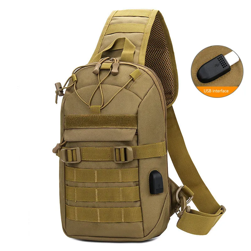 Tactical Sling Bag Molle EDC Military Hiking Backpack Shoulder One Strap Small Camping Sport Outdoor Rover Chest Pack Unisex | Спорт и