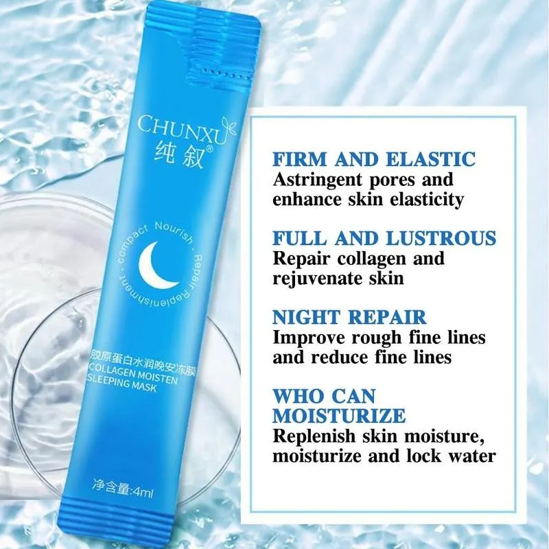 

4ml*20 Sleeping Mask Cream Moisturizing Shrink Pores Whitening Brighten Essence Repair Soothing No-washing Anti Masks