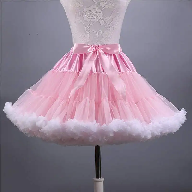 Pink Короткая Свадебная Нижняя юбка, аксессуары для невесты, кринолин,, органза, винтажная Свадебная Нижняя юбка, рокабилли, пачка - Цвет: Pink