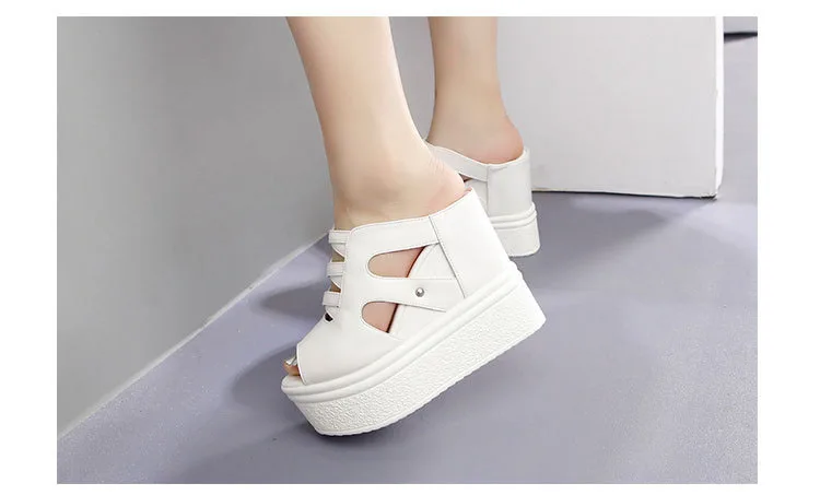 Летние женские босоножки; коллекция года; Zapatos De Mujer; повседневные женские Босоножки с открытым носком на резиновой подошве, с шипами, на танкетке, с пряжкой и ремешком на щиколотке