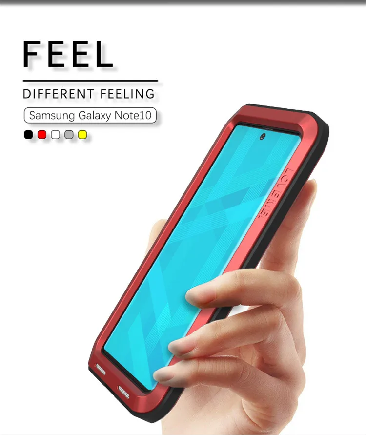 

LOVE MEI For Samsung Galaxy Note 10 Case Shock Dirt Proof Water Resistant Metal Armor Cover Phone Case For Samsung Note 10 Plus