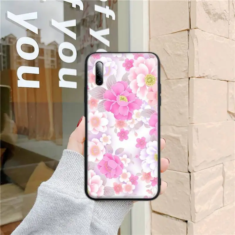 

Vintage Silk Floral Phone Case for Samsung A01 A10S A20S A20 A20E A30S A31 A40 A50S A51 A70 A71 A80 Cover Fundas Coque