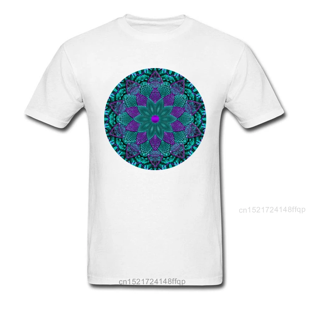 Футболка мужская с принтом мандалы хлопковая рубашка коротким рукавом