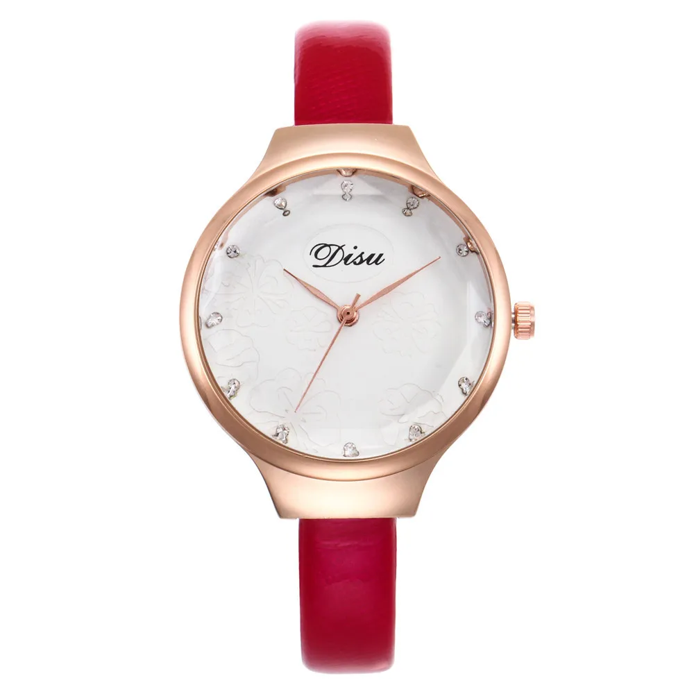 

2021 New Simple Fashion White with Printed Pattern Fashion Watch Women's Thin Strap Quartz Watch Student Watch