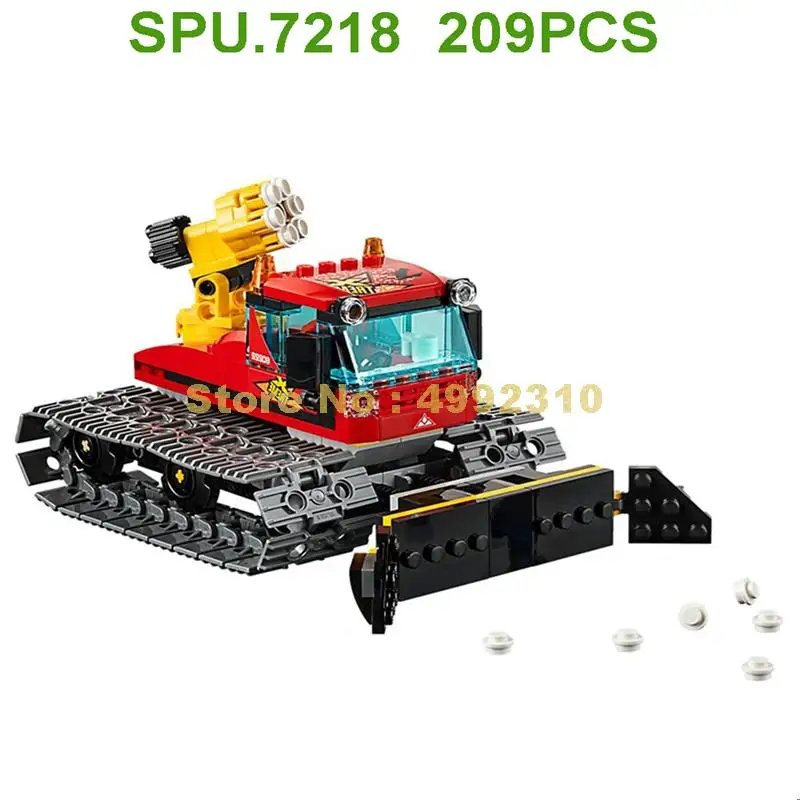 209 шт. городской уборки снега автомобиль лыжные строительные блоки 2 куклы