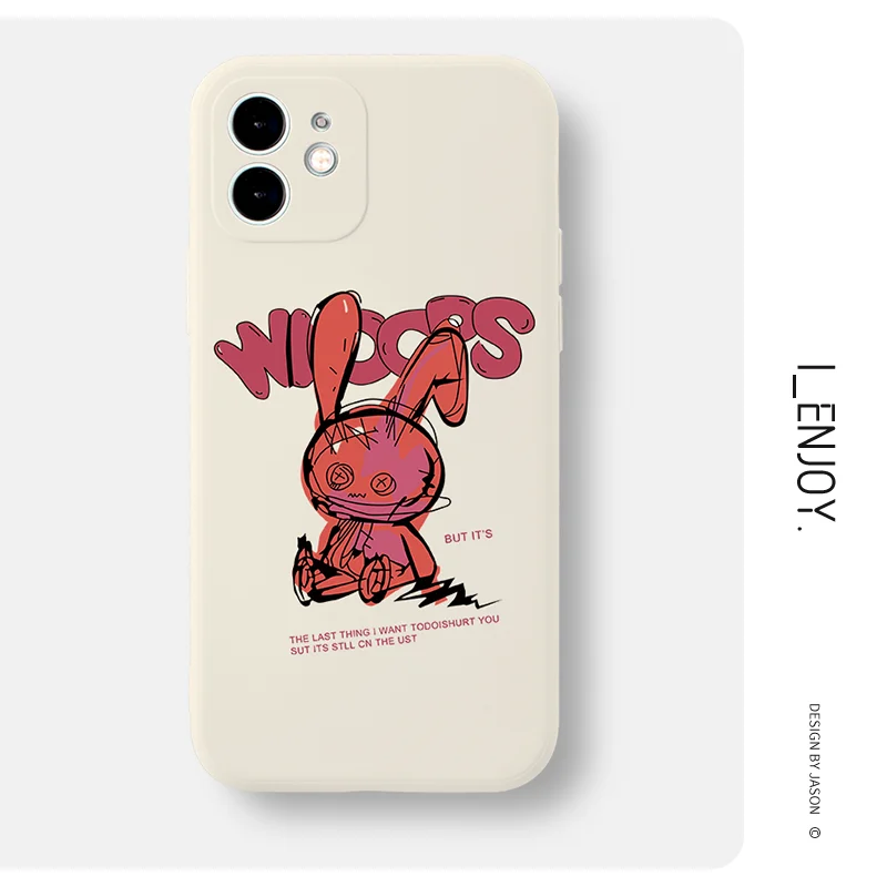

Soft Silicone Cartoon Cute Phone Case Shockproof Cover for iPhone 13 12 11 Pro Max SE 2020 X XR XS ip 8 7 6S Plus