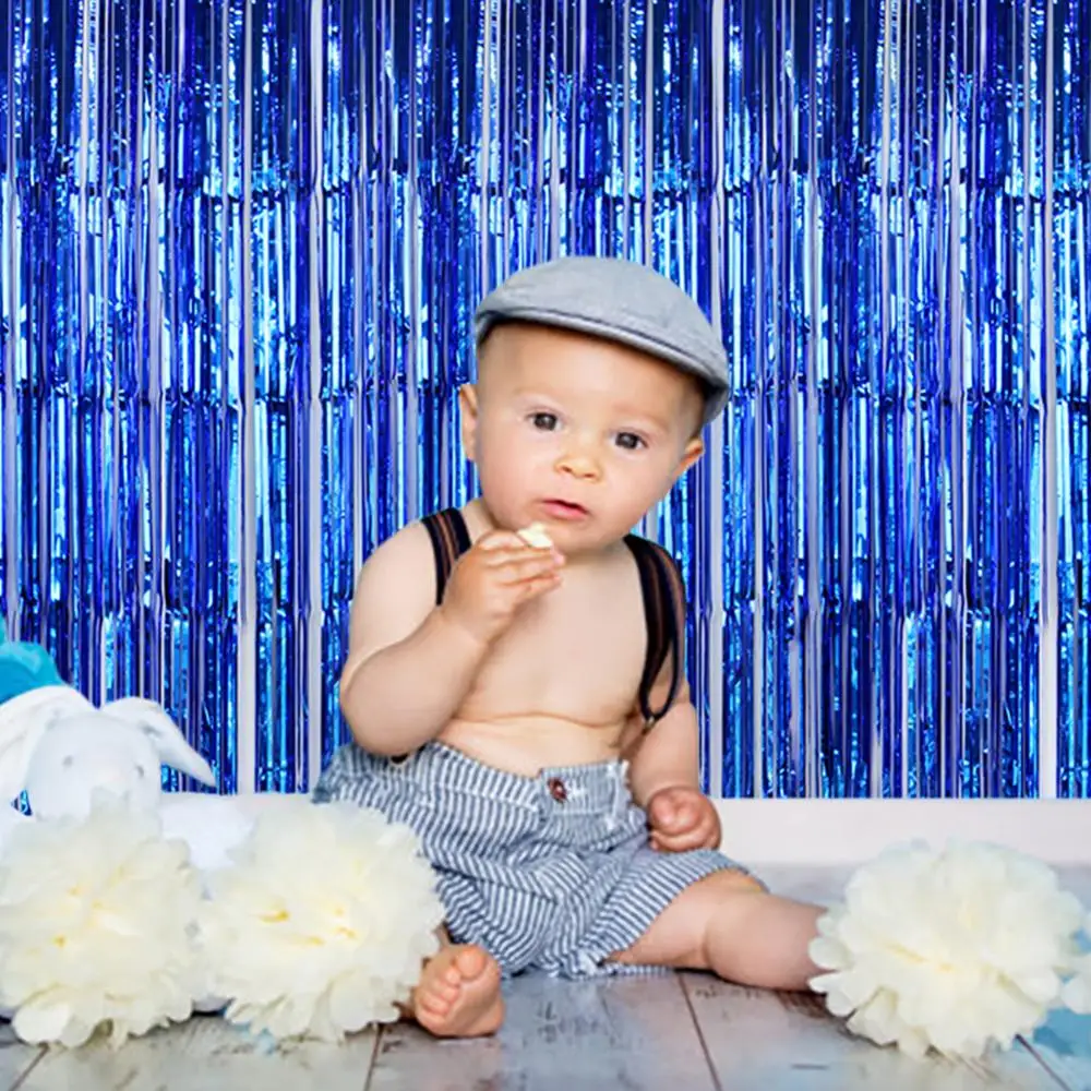 Новинка металлическая бахрома из фольги 92*245 см занавески двери Фотофон свадьба