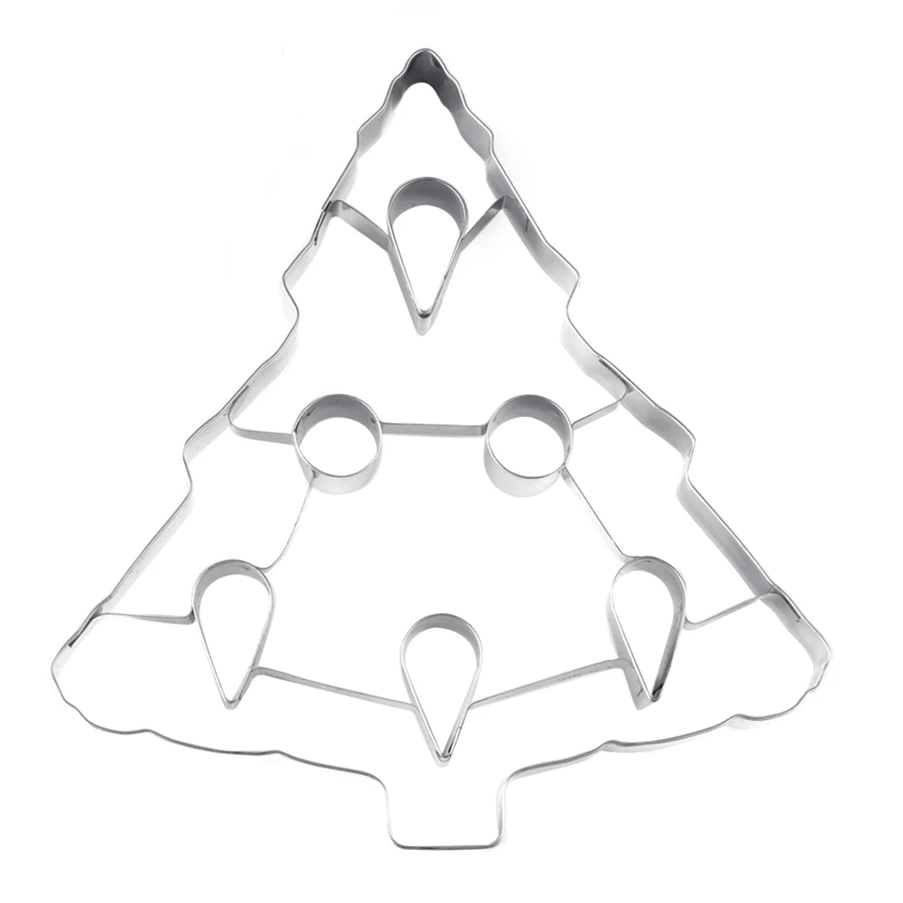 3D Рождественская елка из нержавеющей стали украшение для печенья резак формы