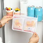 Боковой подвесной карманный органайзер для двери холодильника с крючком, подвесные сетчатые сумки, сумка для хранения холодильника