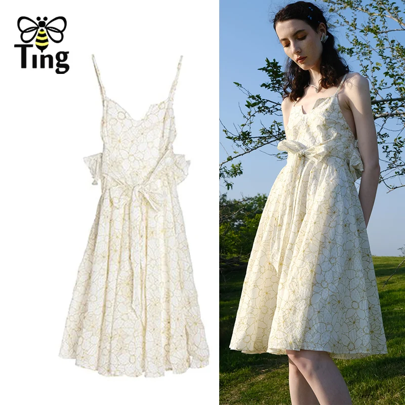 Tingfly винтажные элегантные летние дизайнерские трапециевидные вечерние до колена