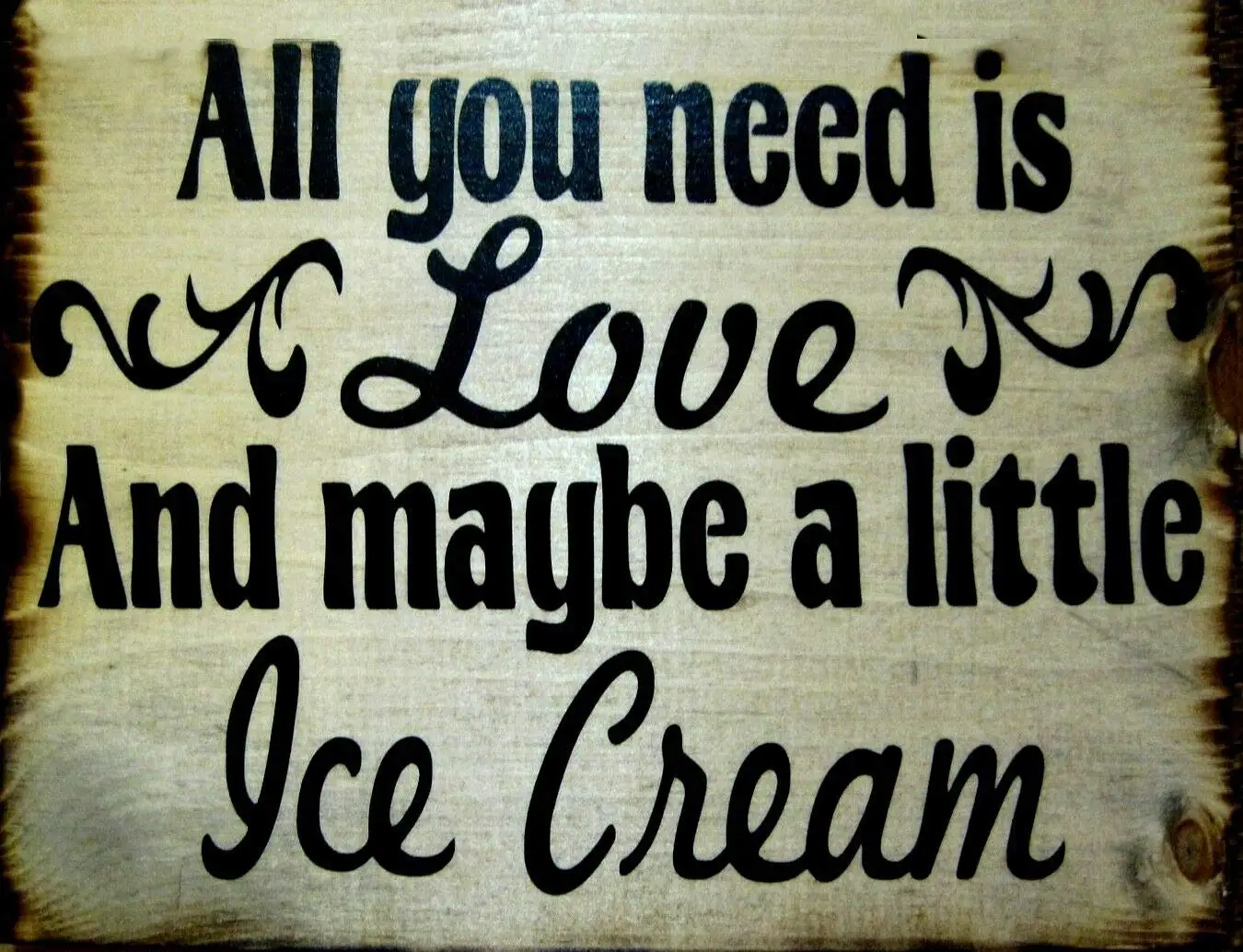 Украшение для стен в стиле ретро Любовь и мороженое 8x12 дюймов | Дом сад