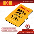 Карта памяти Micro SD Kodak, класс 10, 512 ГБ, 256 ГБ, 128 ГБ, 64 ГБ, 32 ГБ, высокоскоростная карта памяти U3 4K