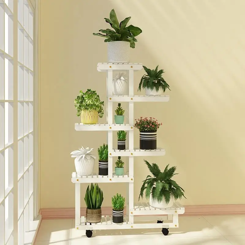 

Interior Wood Etagere Plante Estanteria Para Macetas Indoor Pot Stand Varanda Rack Stojak Na Kwiaty Balcony Flower Plant Shelf