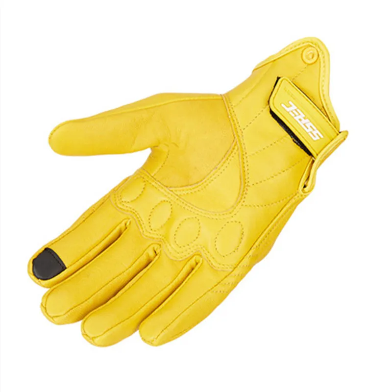 Мотоциклетная перчатка SSPEC с сенсорным экраном для чоппера Классическая Ретро