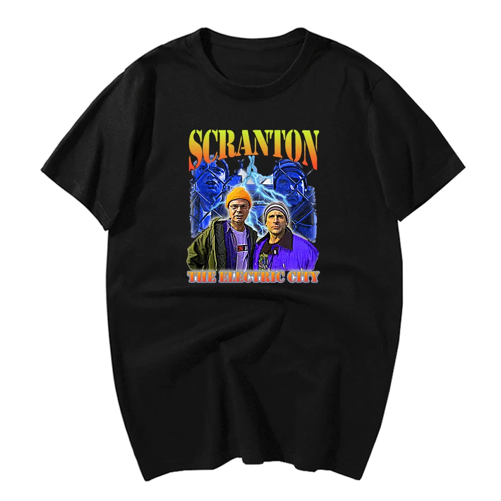 

Футболка Scranton с надписью The Office Dunder Mifflin Dwight Tv Show Scranton мужская летняя хлопковая Футболка мужская черная свободная футболка унисекс