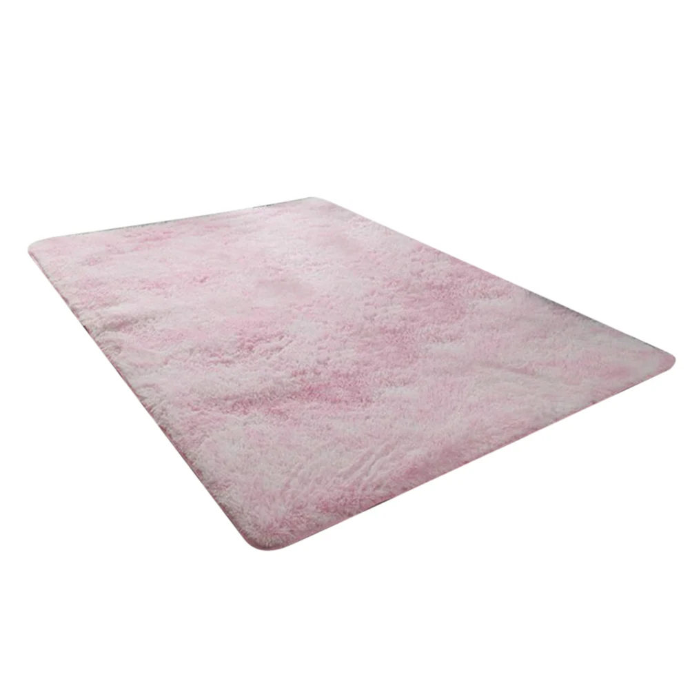 Новый градиентный ковер длинный пушистый коврик для спальни плюшевый гостиной
