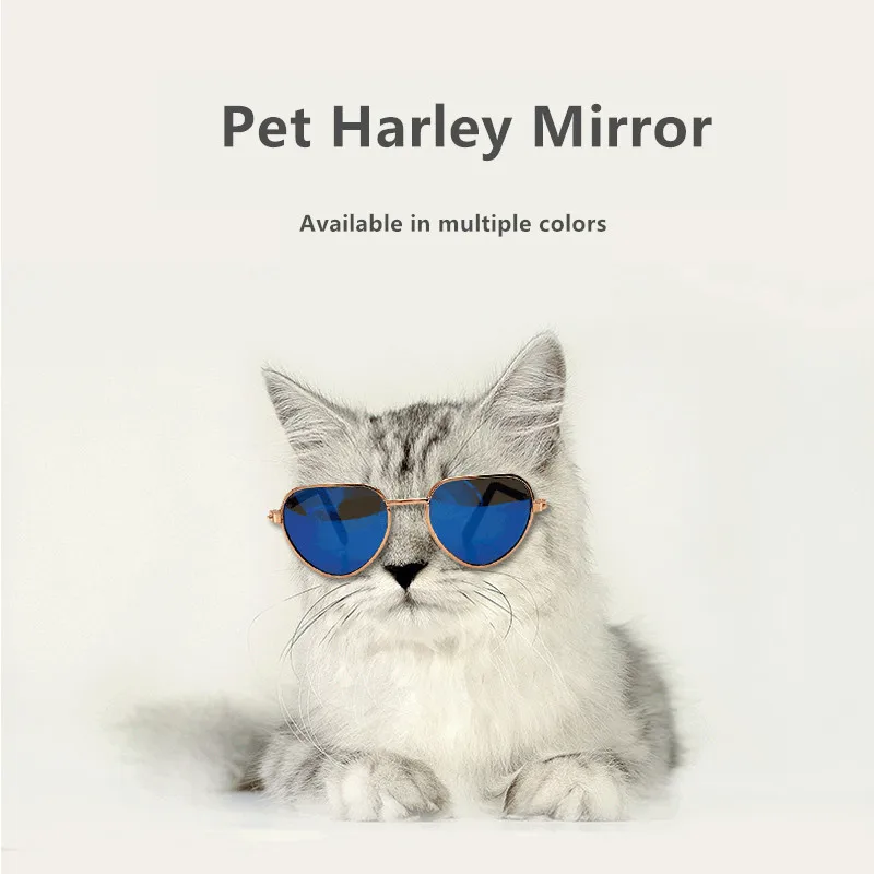 Симпатичный мини Cat очки личность тренд солнцезащитные Harley зеркало маленькая