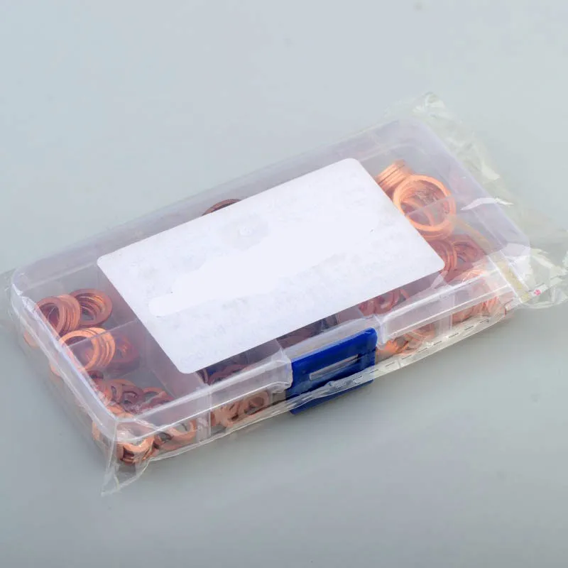 Медное уплотнение/уплотнение плоская шайба набор медных шайб 200 шт. |