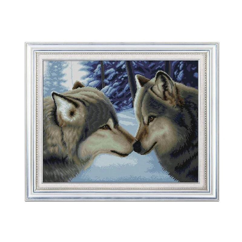Рукоделие сделай сам DMC Вышивка крестом наборы для вышивания точная печать волка