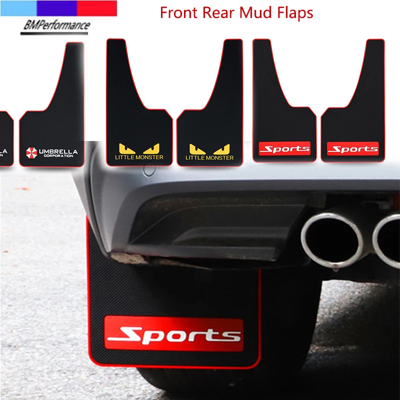 

2Pc Rubber Sport Rally Front Rear Mud Flaps Mudguards For Bmw E36 E46 E90 E91 E92 E93 E81 E82 E87 E88 E34 E39 E60 E61 E84 E83 Z4