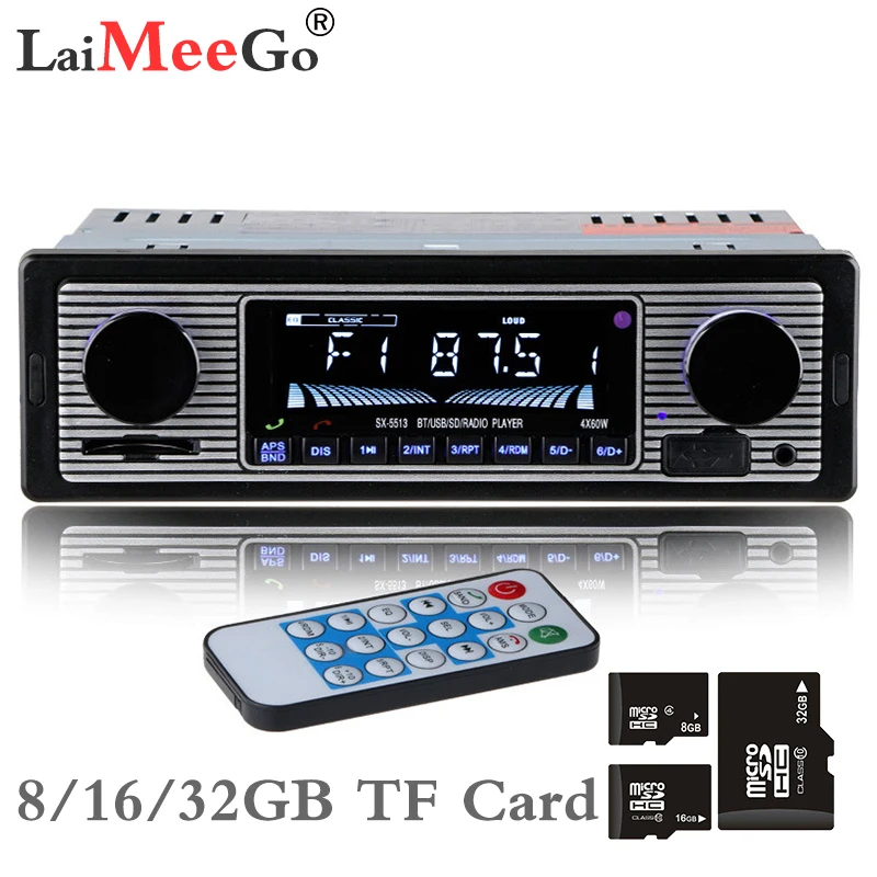 Автомобильный MP3 плеер стерео магнитола с поддержкой bluetooth 4x50 Вт 12 В Типоразмер 1 Din FM Aux вход USB SD карты