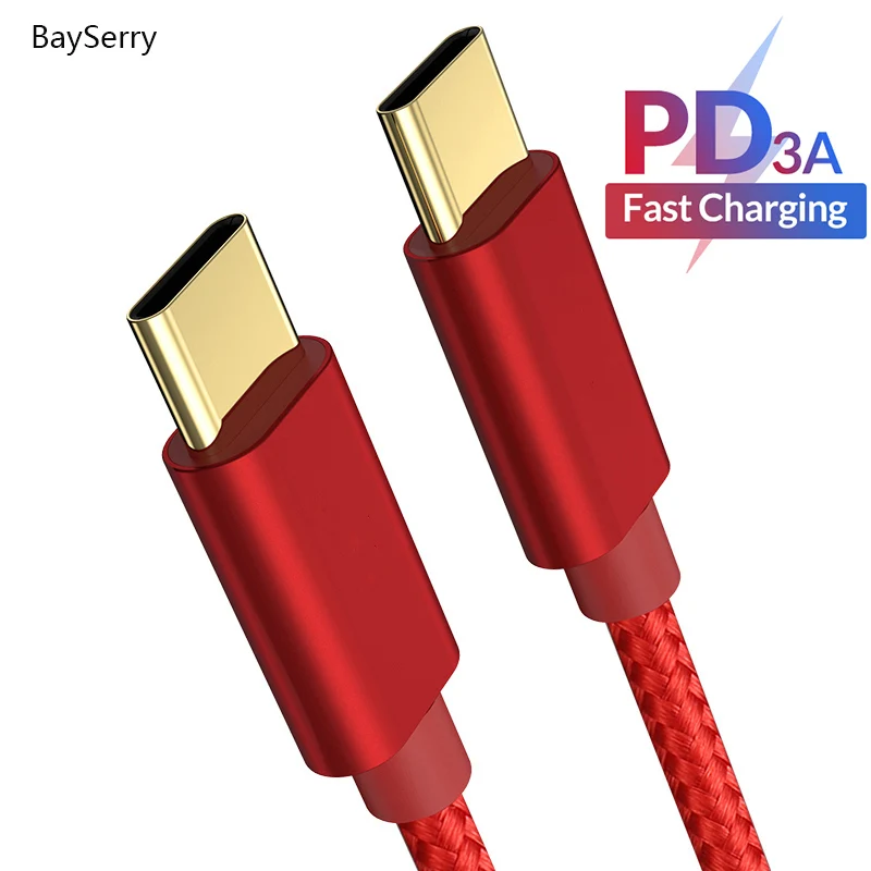 BaySerry 60 Вт 3A USB C к Type кабель для Huawei Mate 30 PD QC 4 0 Быстрая зарядка передачи данных Macbook